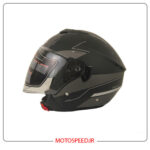 کلاه کاسکت بدون فک فلش Flash مدل 868 رنگ Black-Gray مات - تصویر 2