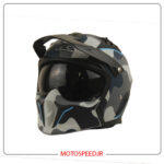 کلاه کاسکت راپیدو Rapido فک جداشونده مدل 890 رنگ Army-BLue مات - تصویر 2