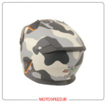 کلاه کاسکت فک جدا شونده راپیدو Rapido ندل 890 رنگ Gray-Matt چریکی - تصویر 3