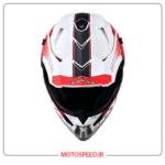 کلاه کاسکت کراسی راپیدو Rapido مدل Matte White & Red - تصویر 2