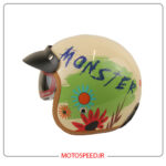 کلاه کاسکت وسپایی ردلاین Redline مدل 936 کرم طرح Monster - تصویر 2