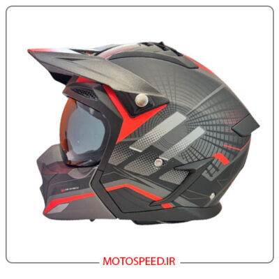 کلاه کاسکت راپیدو Rapido فک جداشونده مدل 890 رنگ RED-B