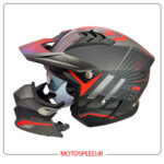 کلاه کاسکت راپیدو Rapido فک جداشونده مدل 890 رنگ RED-B - تصویر 2
