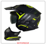 کلاه کاسکت راپیدو Rapido فک جداشونده مدل 890 رنگ MATT-BLACK-YELLOW