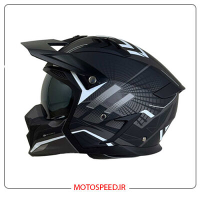 کلاه کاسکت راپیدو Rapido فک جداشونده مدل 890 رنگ طوسی WHITE-A