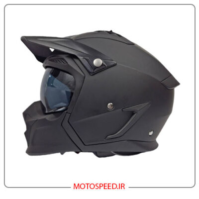 کلاه کاسکت راپیدو Rapido فک جداشونده مدل 890 رنگ مشکی مات