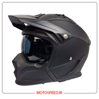 کلاه کاسکت راپیدو Rapido فک جداشونده مدل 890 رنگ مشکی مات