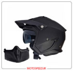 کلاه کاسکت راپیدو Rapido فک جداشونده مدل 890 رنگ مشکی مات - تصویر 4