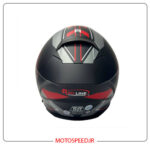 کلاه کاسکت فک متحرک ردلاین Redline کد 960 طوسی مشکی قرمز