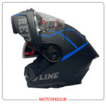 کلاه کاسکت فک متحرک ردلاین Redline کد 960 مشکی آبی