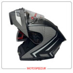 کلاه کاسکت فک متحرک ردلاین Redline کد 960 مشکی طوسی
