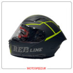کلاه کاسکت فک متحرک ردلاین Redline کد 960 مشکی فسفری