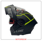 کلاه کاسکت فک متحرک ردلاین Redline کد 960 مشکی فسفری